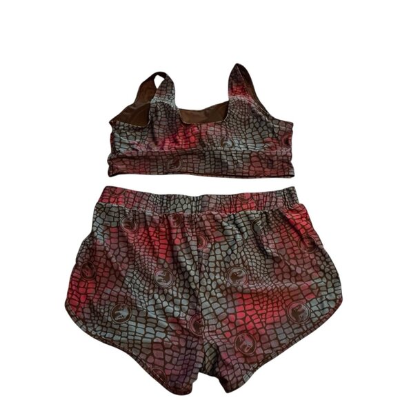 Torrid Jurassic World Dominion 2-Piece Swim Set 3X Shorts Bra Blue Multi Plus - Picture 2 of 12